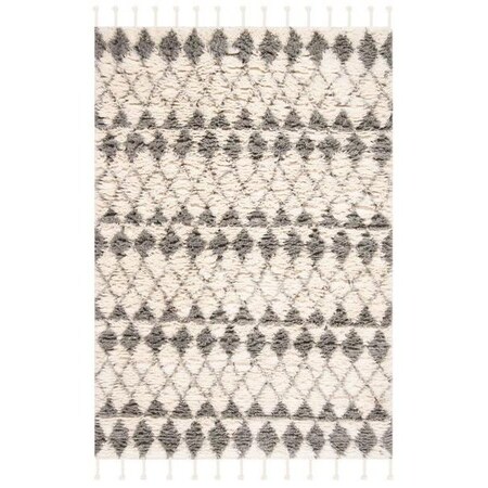 Safavieh 4 x 6 ft. Rectanglar Casablanca Shag Rug Ivory & Grey CSB476F-4